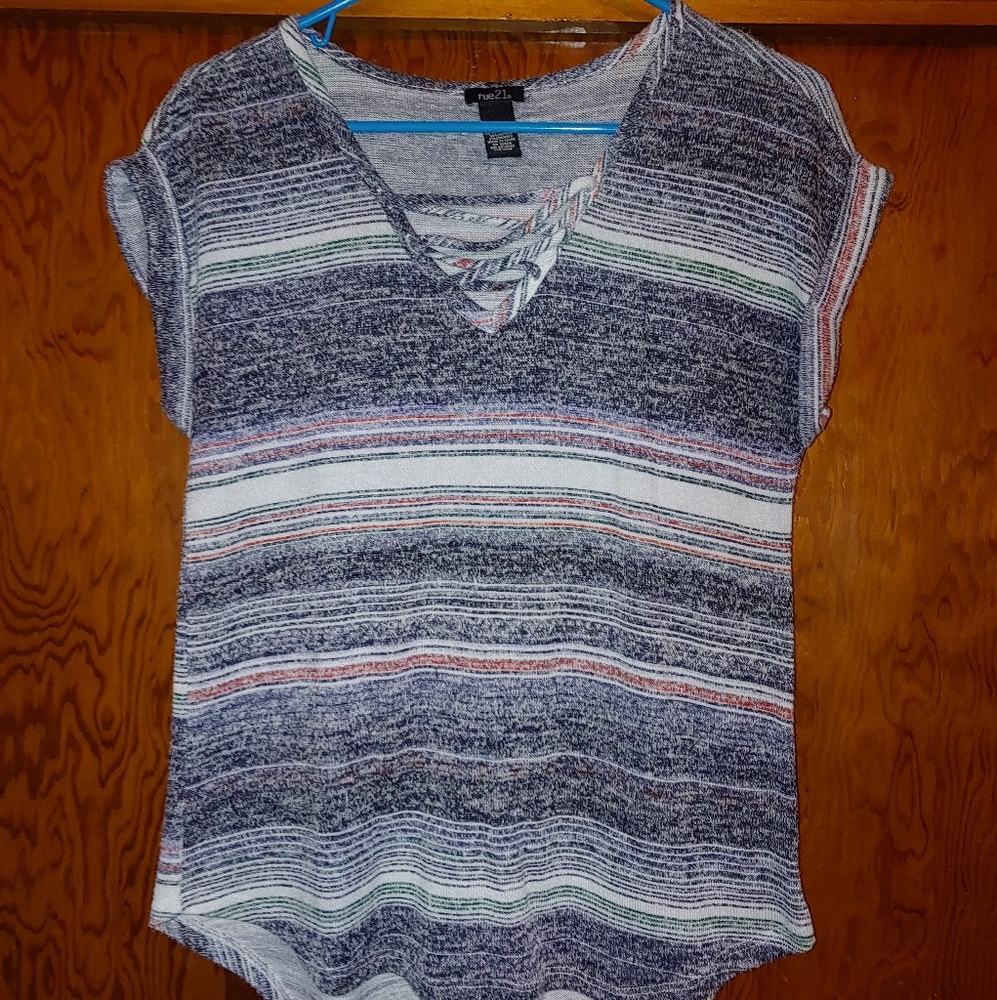 Rue 21 Cotton Strappy V-Neck Top